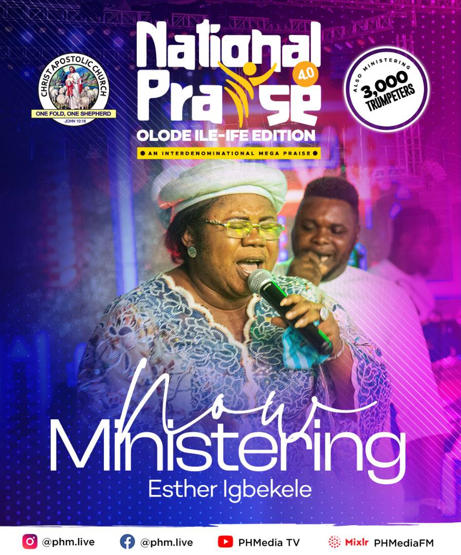 phm_live's tweet photo. It is getting more intense as ESTHER IGBEKELE is now ministering live at the National Praise 4.0 Olode Ile-Ife Edition
Keep hitting the share button as you join.
Ìyìn!
Ògo!
#olode
#nationalpraise
#CAC
#May6
#ProphetHezekiah
#PHMedia
#OfficialProphetHezekiah https://t.co/mkV82MMEtu