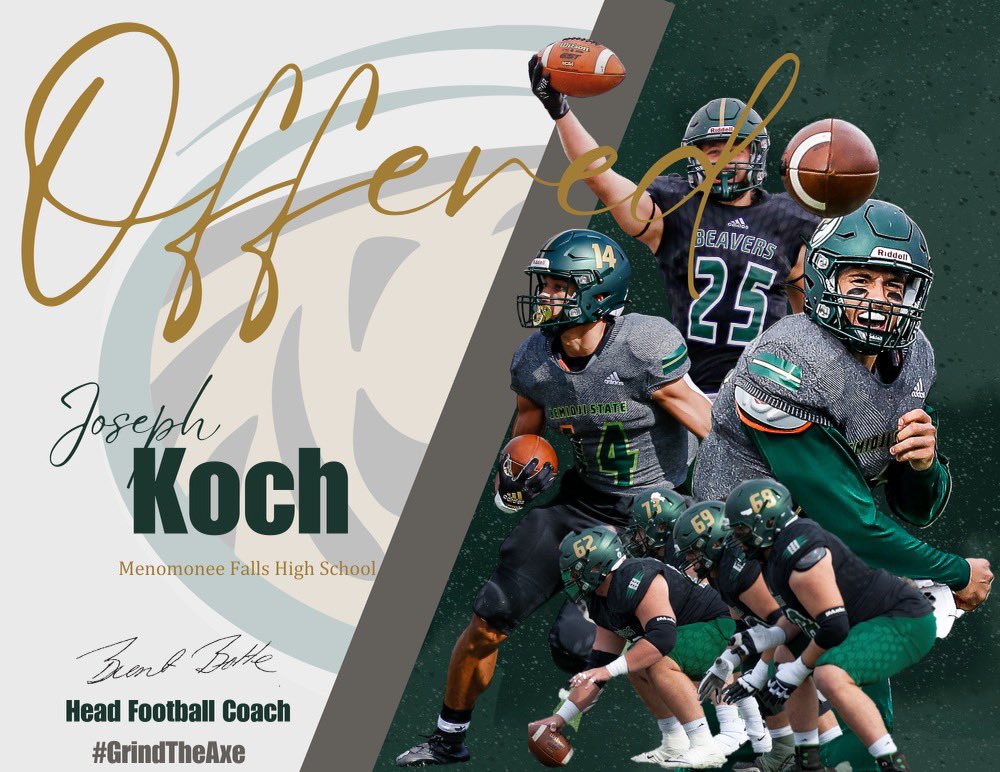 Joseph_koch24's tweet photo. #AGTG After a conversation with @coach__tuck i’m grateful to announce that I have received a d2 scholarship offer from @BSUBeaversFB @Football_MFHS https://t.co/t0xLMetdrY