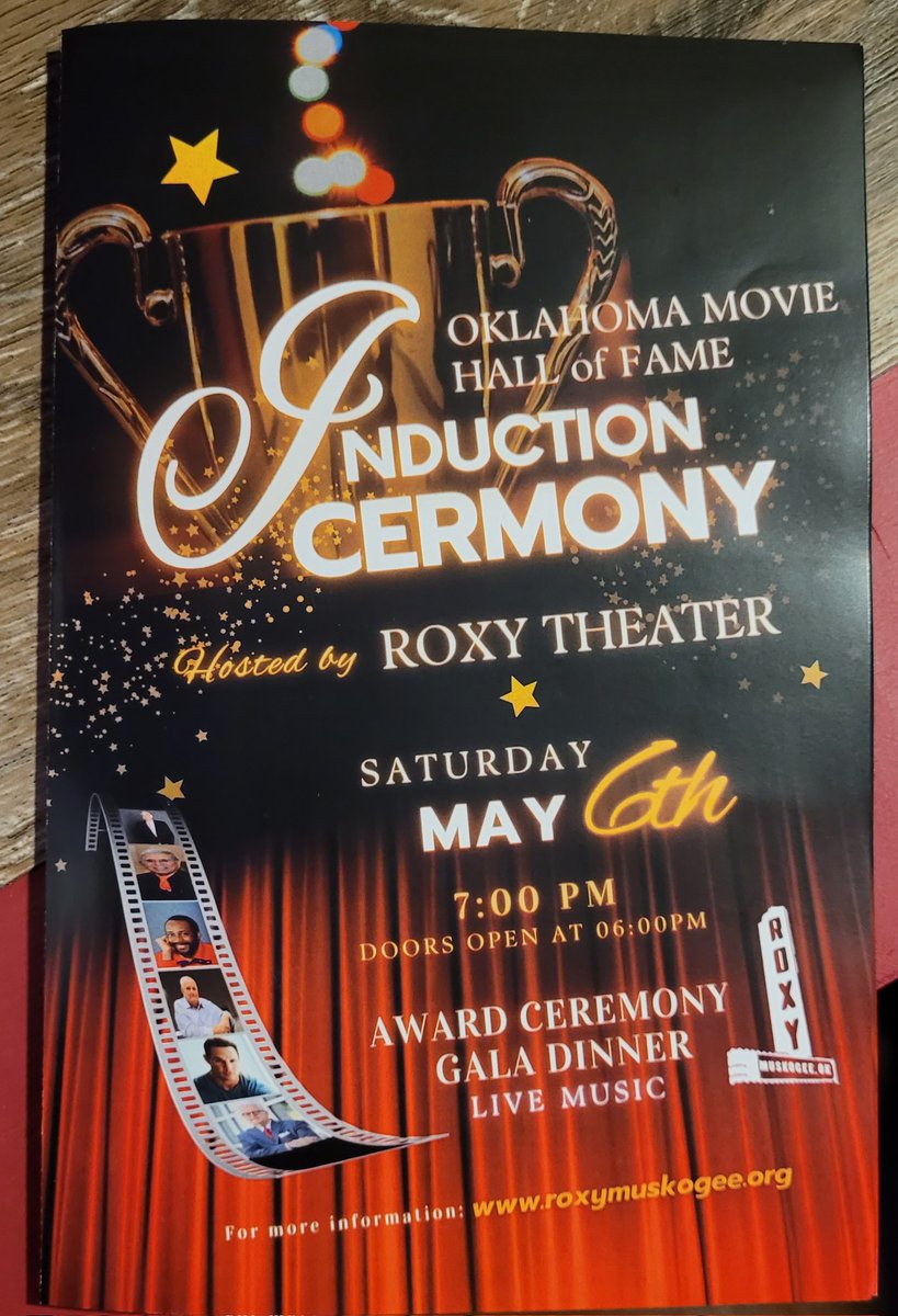 Storm_Guy's tweet photo. Filming for the Oklahoma Movie Hall of Fame induction ceremony at the Roxy Theater. #OklahomaMovieHallOfFame #RoxyTheater #RyanMerriman https://t.co/rgmknU90bg