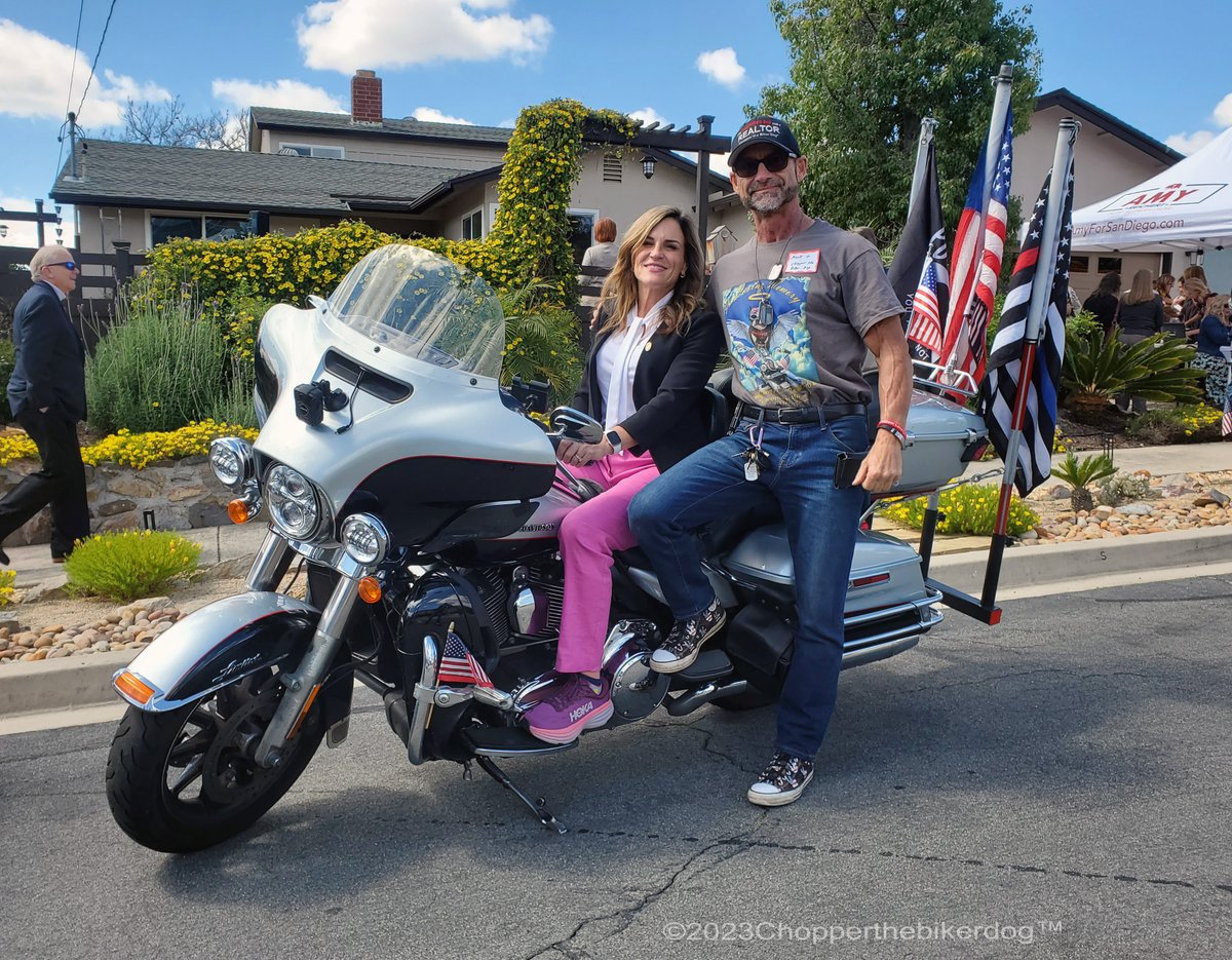 ChopperBikerDog's tweet photo. Started my day at the home of SD County Supervisor Candidate Amy Reichert's home 4 a private brunch this morning, also seen here with Bill Wells, Mayor of @CityofElCajon &amp; his beautiful wife Bettie. Yes, these R long time #ChopperFans &amp; supporters @amyforsandiego @MayorBillWells https://t.co/709a7ybilg