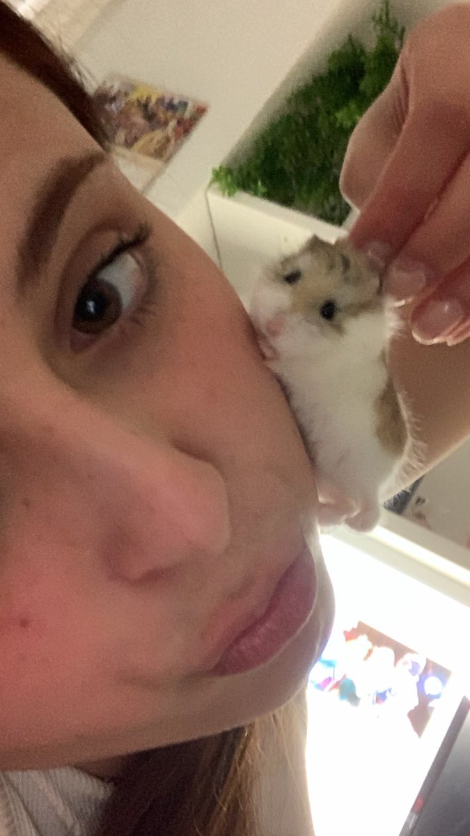 1 añito recibiendo mordiscos de la cosita peluda con olor a cheto más bonita del universo🐹💕