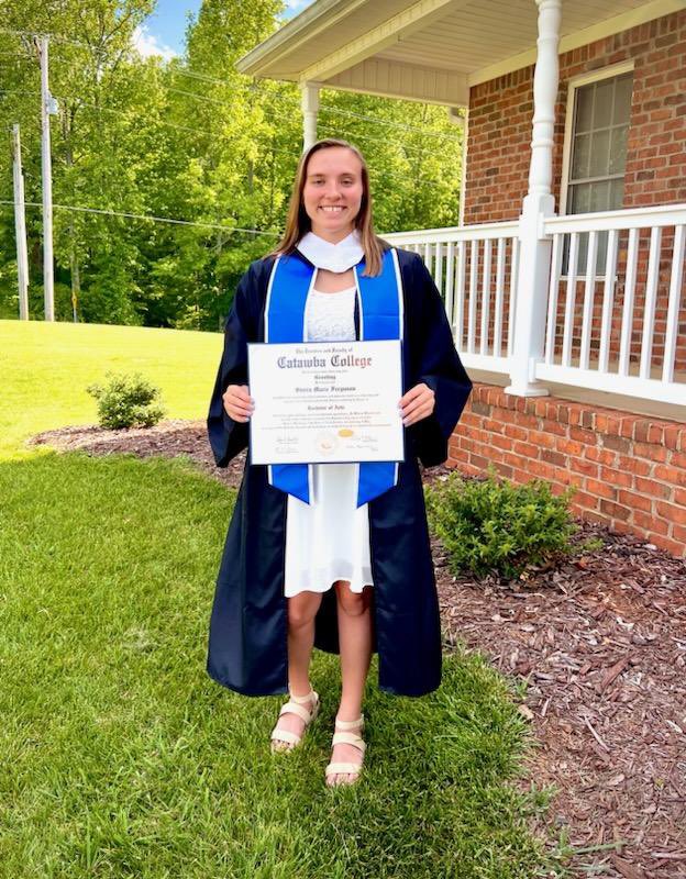 Congratulations to our assistant coach Sierra Ferguson. She graduated from Catawba College today!!!
