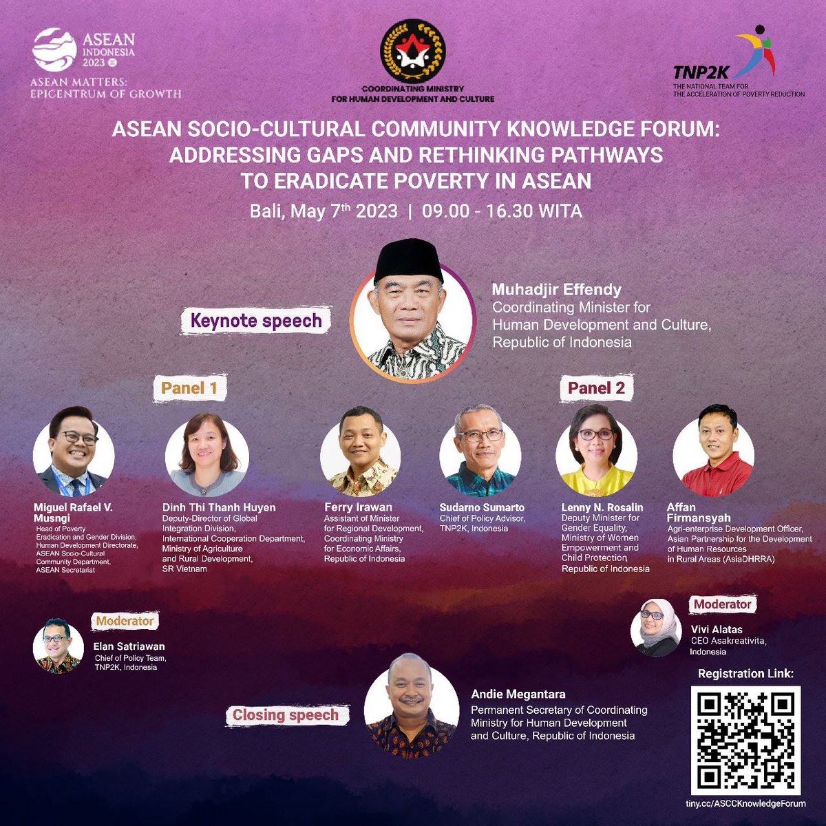 tnp2k's tweet photo. TNP2K bersama KemenkoPMK, menyelenggarakan acara ASEAN Socio-Cultural (ASCC) Knowledge Forum: Addressing Gaps and Rethinking Pathways to Eradicate Poverty in ASEAN, 7 Mei 2023.

Simak melalui livestream youtube TNP2K!

#TNP2K
#KemenkoPMK
#ASCC2023
#ASEAN
#ZEROEXTREMEPOVERTY https://t.co/7juMMD19aX