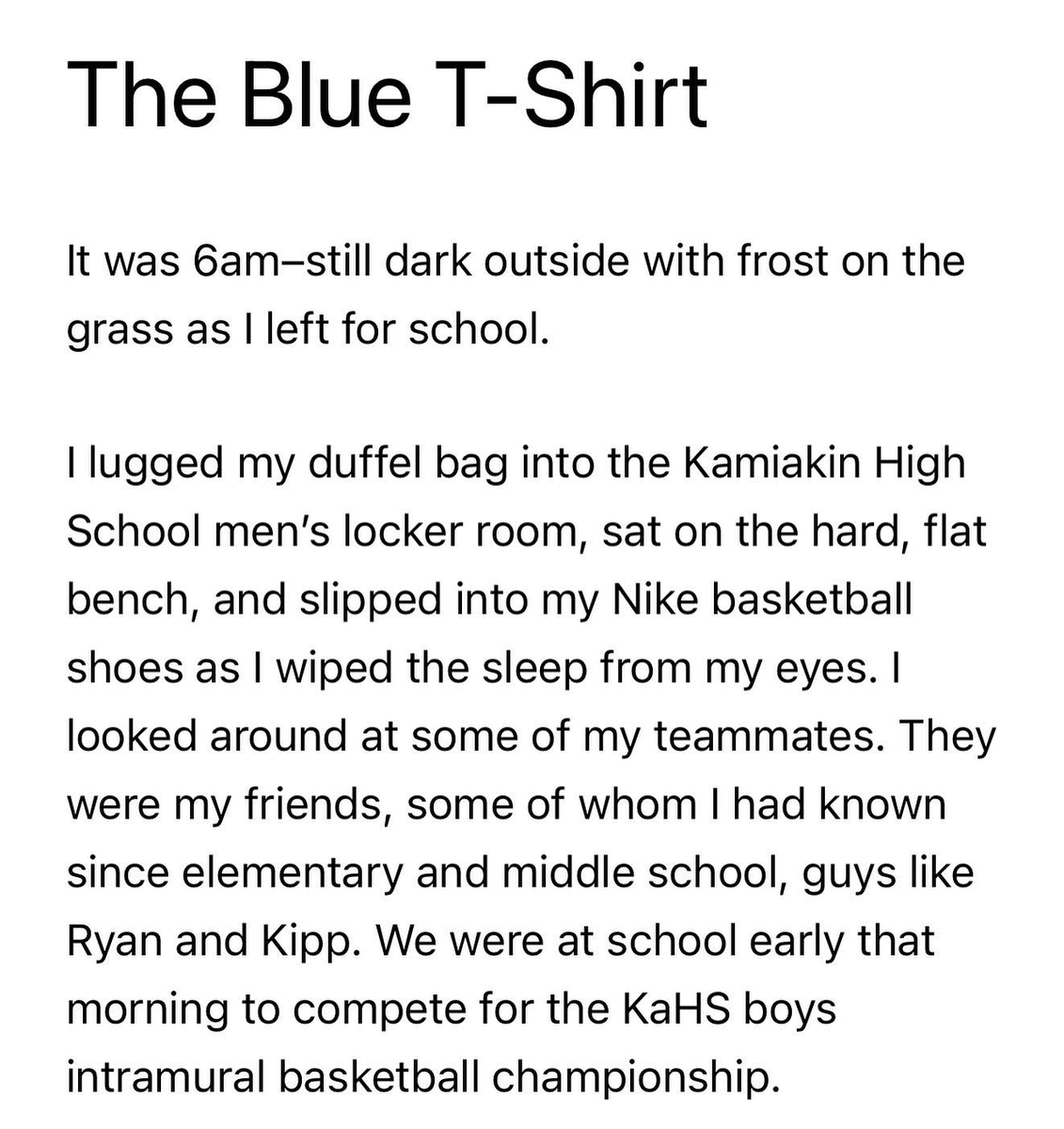 KramerHolle's tweet photo. New blog post! The story of the blue t-shirt.
The chronicle of my love for intramural sports, competition, and trying to navigate my changing athletic abilities.
Link here: https://t.co/aDpTdRNjNi https://t.co/GNDIonNCzO