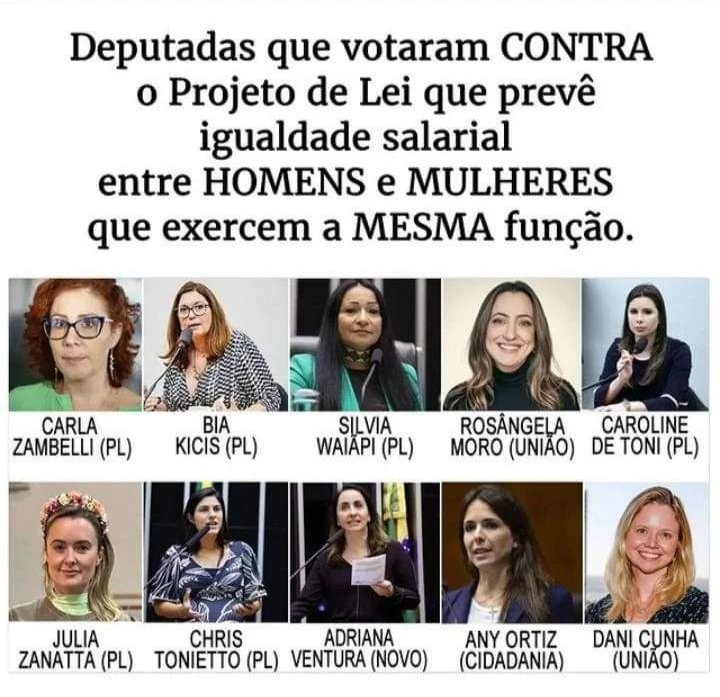DelegadoSaraiva's tweet photo. Igualdade salarial, independentemente do sexo, é algo tão básico ... Tão óbvio quanto a terra girar em torno do sol. Várias dessas figuras também são contrárias às pautas ambientais. Reúnem em suas convicções tudo de ruim que a civilização lutou, e ainda luta, para superar. https://t.co/rOjwfpwuTh