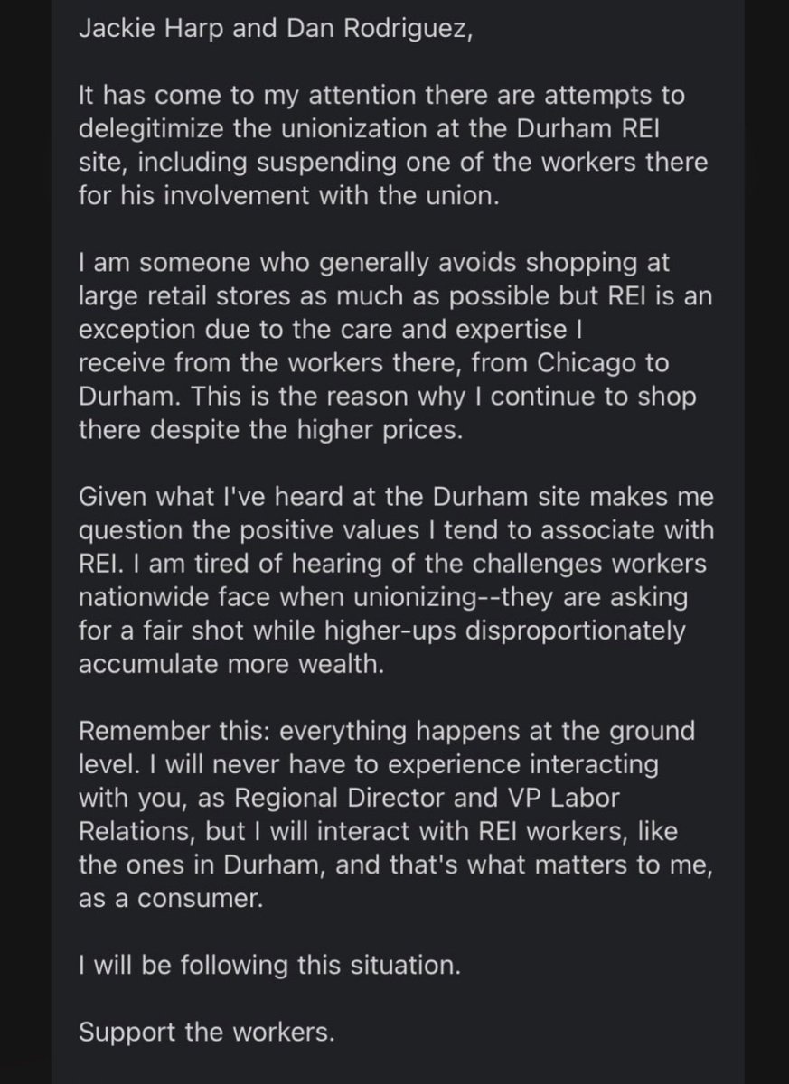 reiuniondurham's tweet photo. The store might be closed but let’s not give REI’s inboxes any rest! Be like James and let REI know why you have our backs.
We love reading your emails so please copy us at info@ourreicom! https://t.co/P9R8HDeNBD