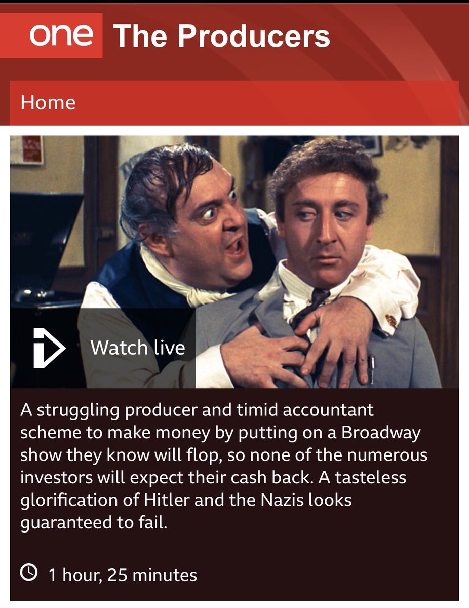 AndiVincent's tweet photo. May 7 2023
🎥🎞🎭🍿🖤
The Producers, Mel Brooks ~ 1967
#SpringtimeforHitler #SidneyGlazier #ZeroMostel #Film #GeneWilder #BBC1 #JohnMorris #KennethMars #ChristopherHewett #DickShawn #EmbassyPictures #ReneeTaylor #Movies #MelBrooks #AndiVincent
https://t.co/nGcv5X8VvZ https://t.co/a7BfGNyVWG