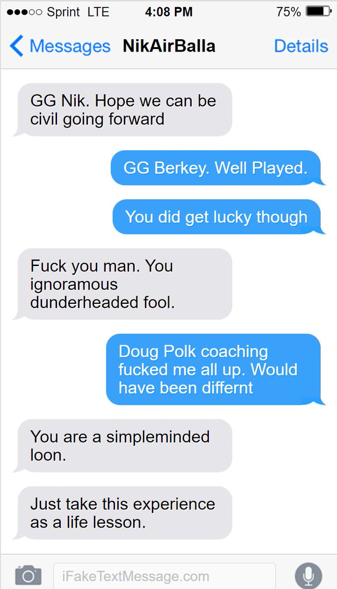 MattGlantz's tweet photo. Jeez. 🙅
Post match convo didn't end that well either. From @berkey11's phone... https://t.co/xMrhC5JeRZ