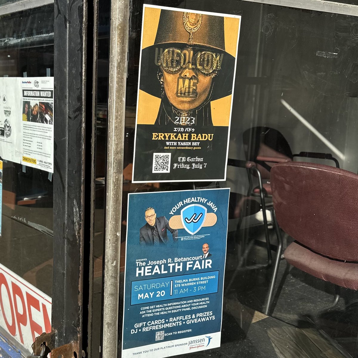 javawithJimmy's tweet image. Thank you to @Bedlam_ShowOff for helping us get the word out about the #YourHealthyJava #BetancourtHealthFair 

SAT | MAY 20 | 11 AM - 3 PM

THELMA BURNS BUILDING
575 WARREN STREET
GROVE HALL, ROXBURY

@JanssenGlobal @MGHEquity @RickLee6 @CindyDiggs @nat_yjohnson @MassGeneralNews