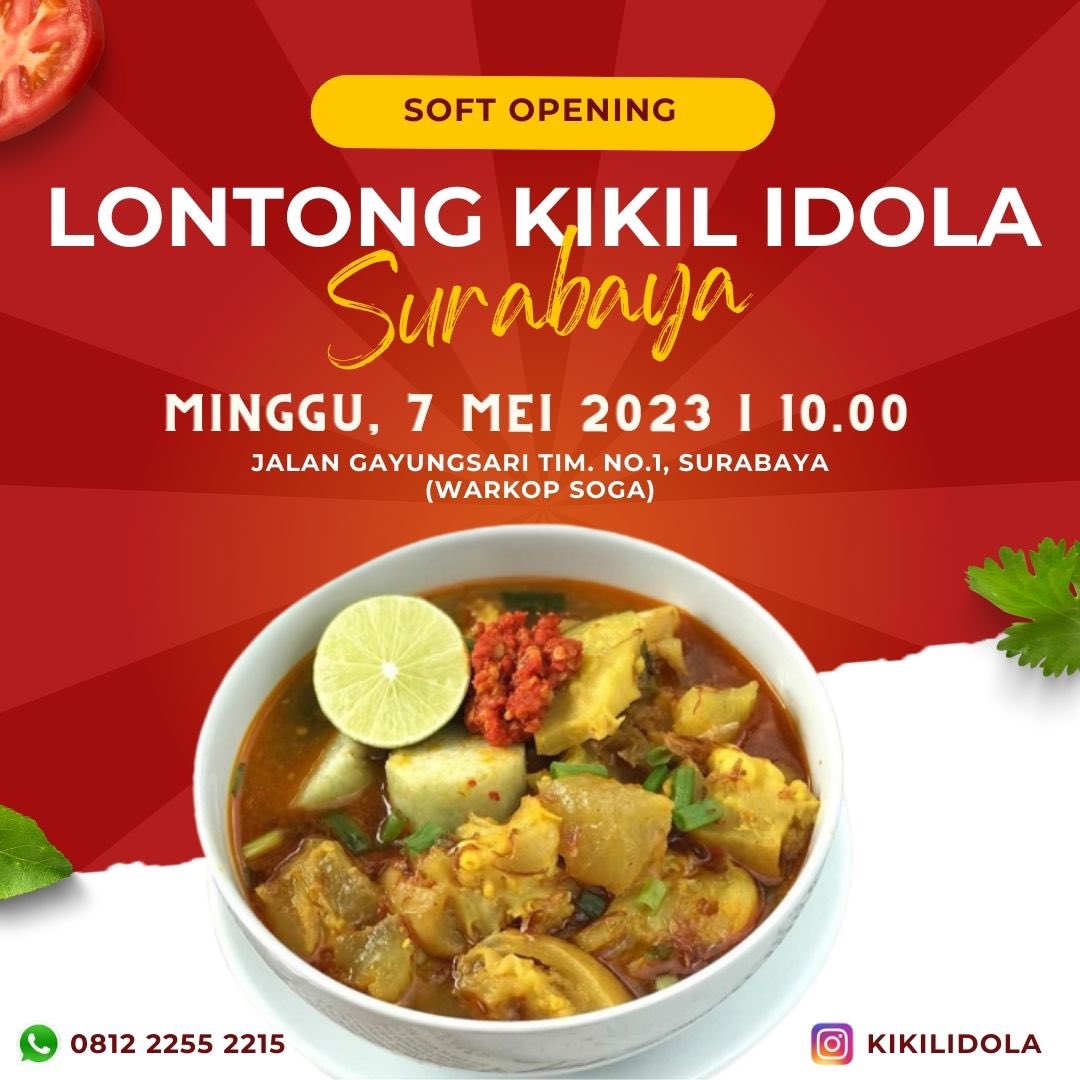 dessyamg's tweet photo. Hai Kikil Lovers, hari ini Lontong Kikil Idola soft opening jam 10 pagi, yuk diserbu sebelum kehabisan 🥰

#kulinersurabaya #lontongkikilsurabaya #kulinerjawatimur #lontongkikil https://t.co/OCwNFLlkzf