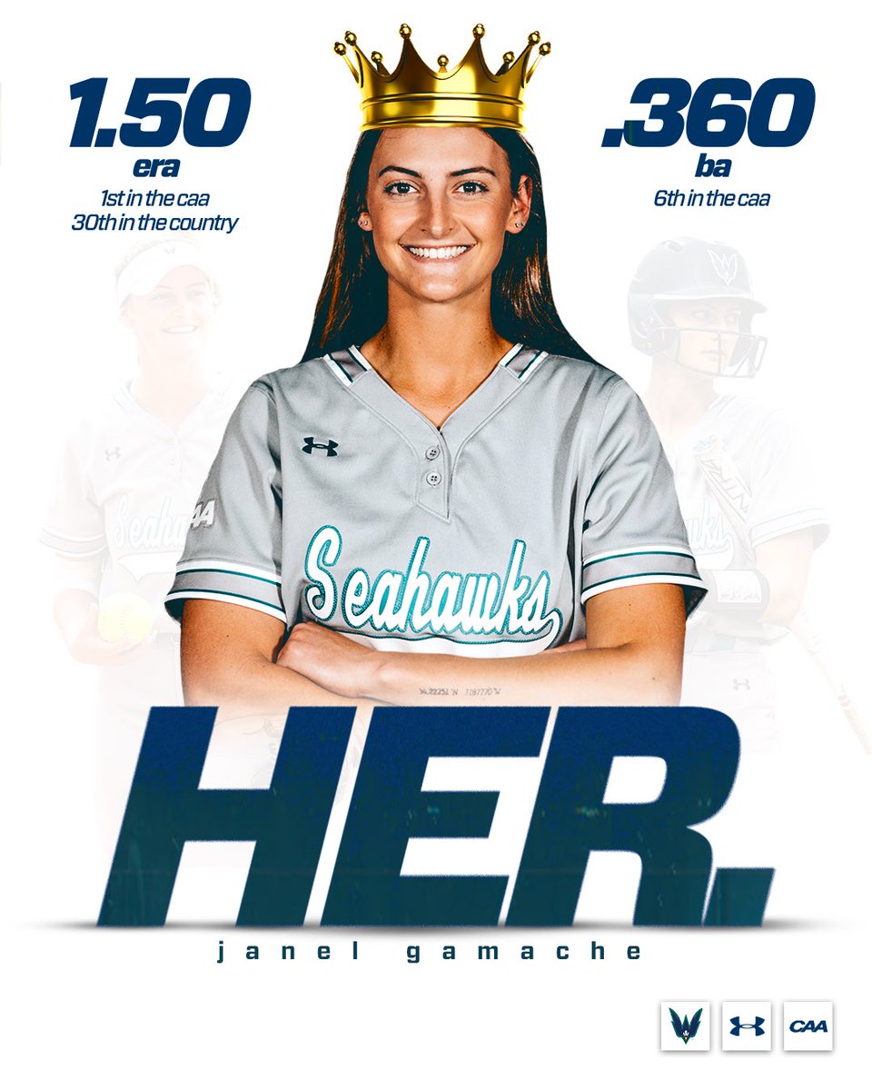 What a last ride…

Our Queen of literally the whole field reigns over the <a href="/CAASports/">Coastal Athletic Association</a> in ERA, finishing out the season at 1.50 (Also 30th in the <a href="/NCAASoftball/">NCAA Softball</a>😉)

👉🏻 Top 10 of the CAA in SIX different hitting categories 
👉🏻Top 10 in TWELVE different pitching categories