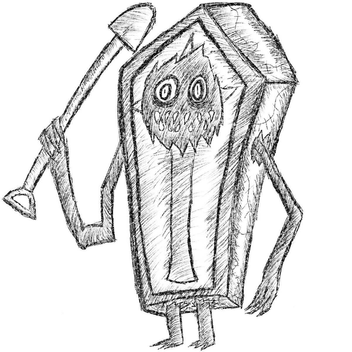 Coffin lad!!! ⚰️ #art #sketch #sketchart #spooky #emo #drawing #monster #creature #creaturedesign