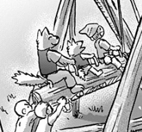 この世界には獣人もいます。エルドワに限らず、獣人だったり、動物擬人化はバランスが難しいです。