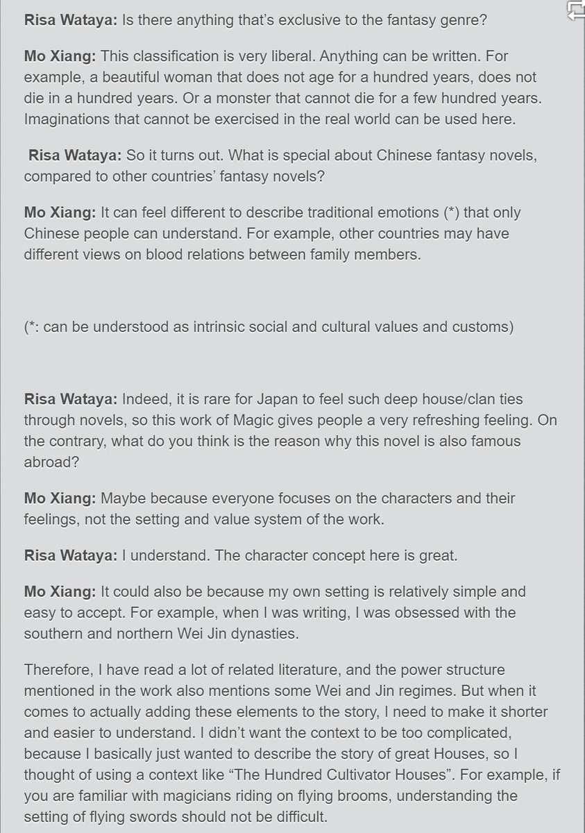 Sythe79437205's tweet photo. MXTX Interview with Risa Wataya for Subaru Magazine, May 6th, 2023 - Part 1
https://t.co/v3ecEm3tqj
#mxtx #MDZS https://t.co/XUWJsufk3u
