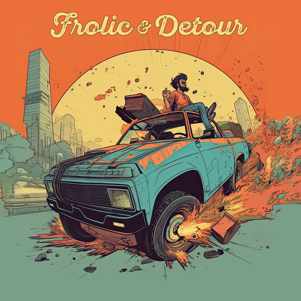 MarkBakalor's tweet photo. I’ve made it through 30% of law school. Next semester starts Monday.
After previewing my Torts II course, I’ve determined "Frolic and Detour" will be my band's name one day. Or our album title. I don't have a band. This is reason enough to fix that. Here is our album art. https://t.co/N1PNNS73tk