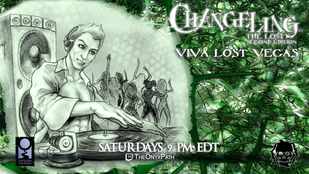 drchrononaut's tweet photo. After our break, we are back with the the first session of Season 2 of Changeling: Viva Lost Vegas!  Join us on @TheOnyxPath's Twitch channel in ten minutes to get in on the fun!  #cod #ctl #changelingthelost #ttrpg https://t.co/5OZkdHopx6