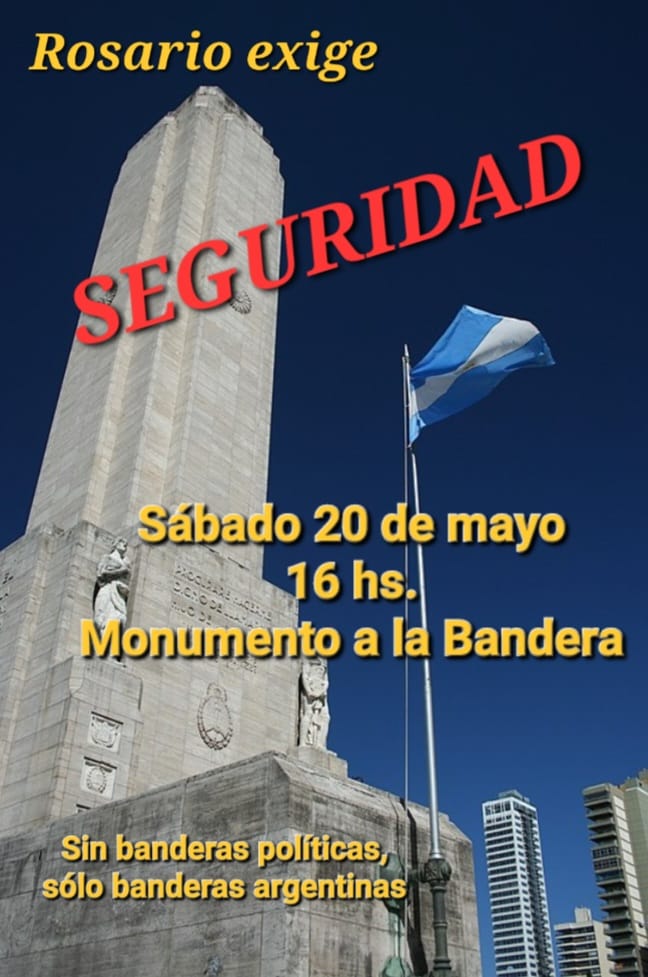 Vfyvinseguridad's tweet photo. Sábado 20 - 16hs ROSARIO EXIGE SEGURIDAD: No importa cual sea el flyer, si es un estado de WhatsApp, una publicación en redes sociales. Como hoy, tenemos que dejar de quejarnos en casa Y SALIR A EXIGIR QUE TOMEN MEDIDAS EN SERIO. No esperes a que te pase #RosarioSangra https://t.co/E3yozUScZe