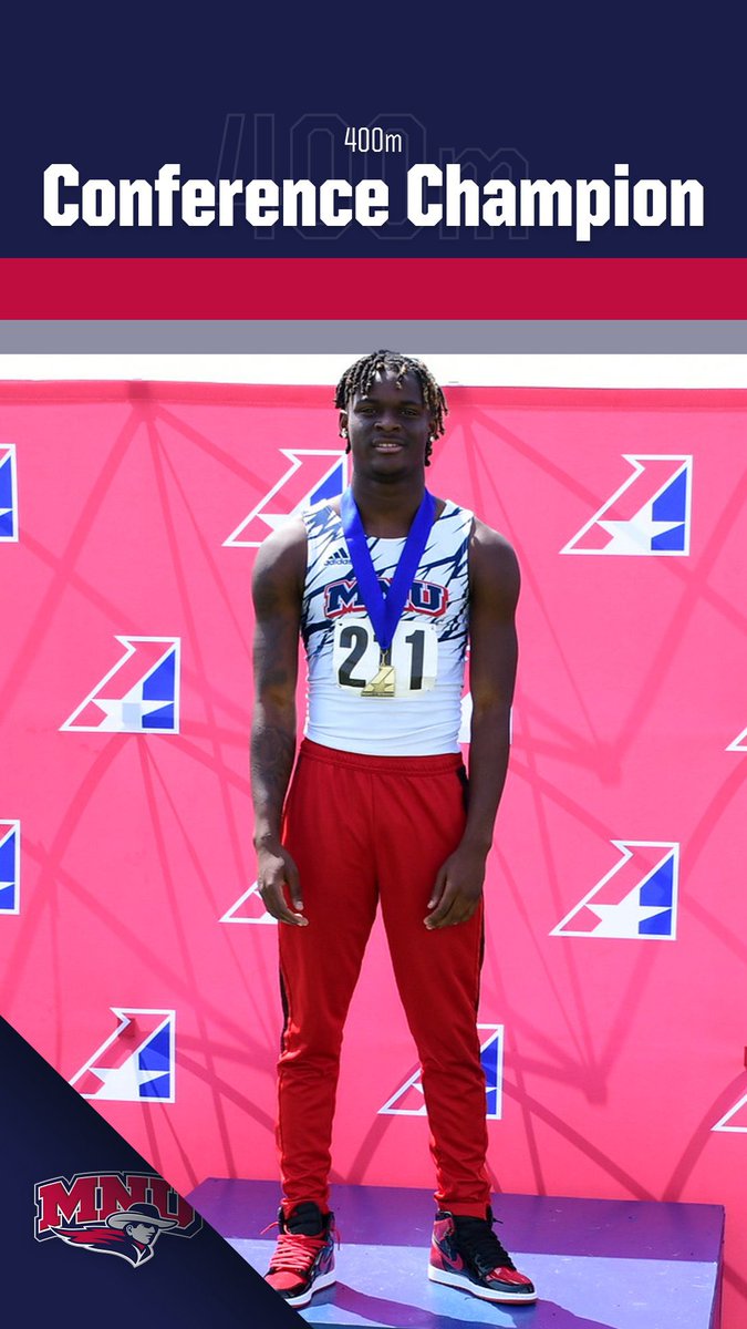 🏃 Your <a href="/MNUTrackXC/">MNU TrackXC</a> 400m Conference Champion, James Farmer-Cole! #FearTheNeer