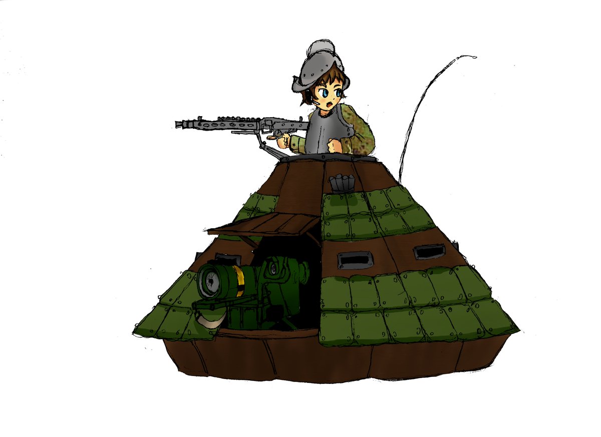 after I  practice very hard on drawing . I decided to relax myself from practice  with this crazy drawing  .
Da Vinci's Dream tank with MILAN ATGM , ERA armour plates and MG42/59 mounted gun .
#tank #tactical  🚜🚜🚜