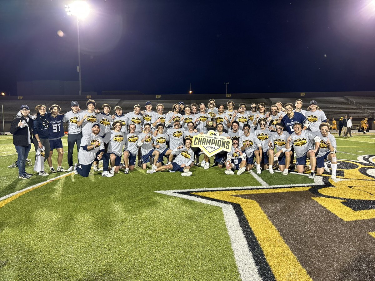 MLAX: The 2023 OAC Champions! #StreakUp ⚡️ <a href="/JohnCarrollU/">John Carroll University</a> <a href="/JCUmlax/">JCU Men's Lacrosse</a>