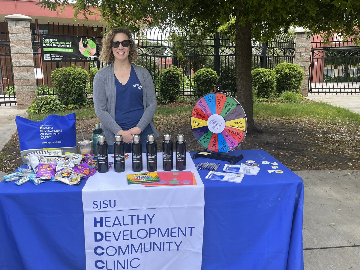 NidhiMahendra's tweet photo. Fun day at the #HealthyDevelopmentCommunityClinic as we dodged rain+hosted a wellness fair, HDCC tours, hearing screenings & talked to high schoolers about careers in #SLP #audiology @sjsu @sjsulurie. Celebrating May as #MentalHealthAwarenessMonth & #BetterHearingandSpeechMonth🎉 https://t.co/RQtU8hNRfH