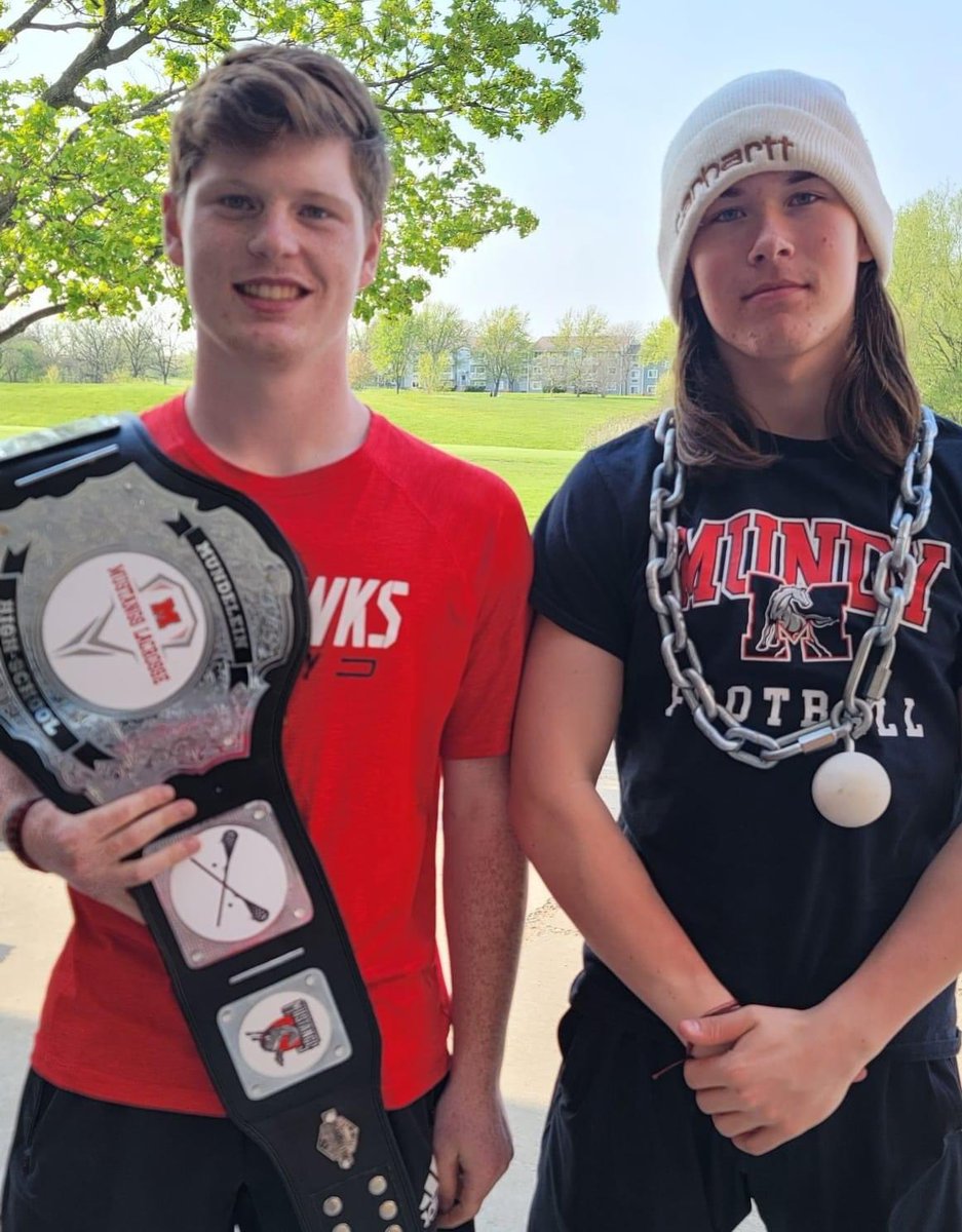 Gritty 12-9 Win vs Notre Dame! Char brings home the team belt and Lichter with the GB chain.

Great job boys! Next up, last home game vs Libertyville.
<a href="/MundeleinHS_Lax/">MHS Boys Lacrosse</a>