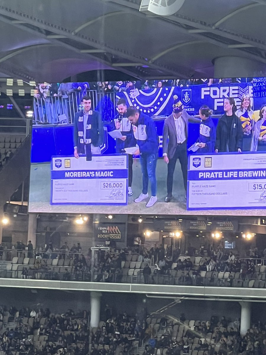 Congratulations <a href="/MoreirasMagic/">Moreira’s Magic</a>! $130,000 to Starlight via <a href="/freodockers/">Fremantle Dockers</a> Purple Haze game Jy over the past few years. Just a man with a AFL fantasy community doing great things. Well done.