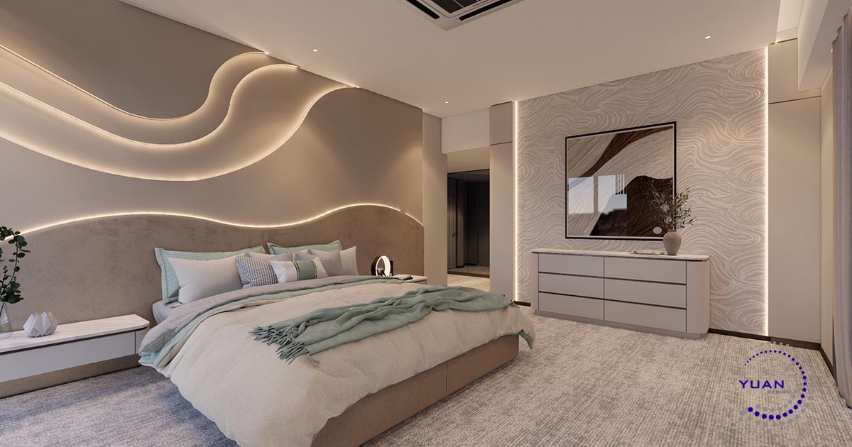 Transform your bedroom into a cosy retreat with the unique earth-tone interior design. This design style emphasises natural colours like browns, tans and greens to create a calming atmosphere.

#yuandesign #interiordesign #interiordesignmy #webuilddreams #earthtone #bedroomdesign