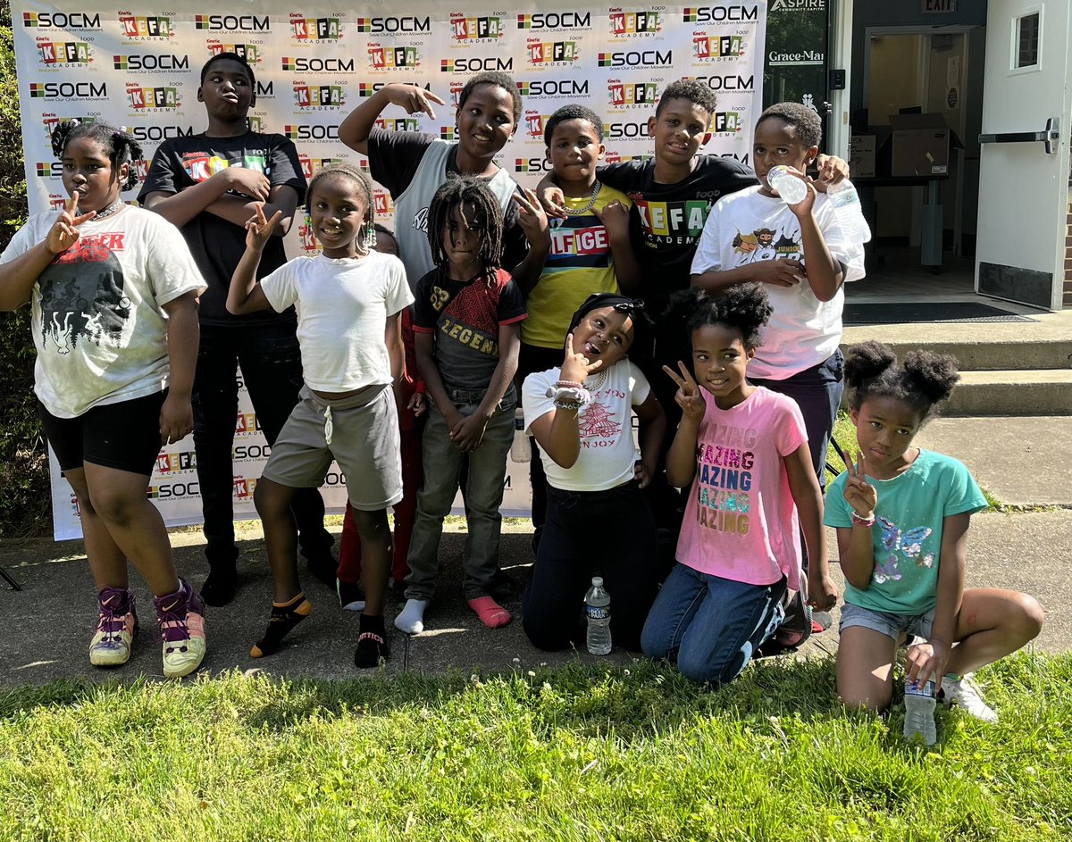 KEFA_Academy's tweet photo. SUCCESSFUL! The SOCM Outside Event for the #KEFA Academy registration &amp; social services for children and youth was successful. Thanks to all of our sponsors and donors on our poster. Your support was impactful and appreciated. @RodneySocminc https://t.co/swUXGU4pKc