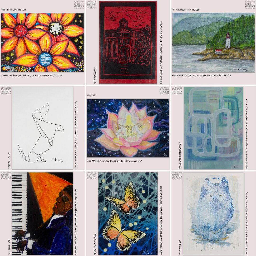 PAEartforacause's tweet photo. Lorrie Andrews @lorrietexas, Shirley Bailey, Paula Furlong, Tanja Knoke @dackeltante, Alex Mariscal @Crzy_89, Amy Siddaway, Barbara Smith @barbarasmithwpg, Janet Arboleda-Ballecer @janarbal, &amp; Juliana Zeidler @JulianaZeidler. Thank you! #TAE23 fundraiser @unyayouth. https://t.co/dzASi3RsDo