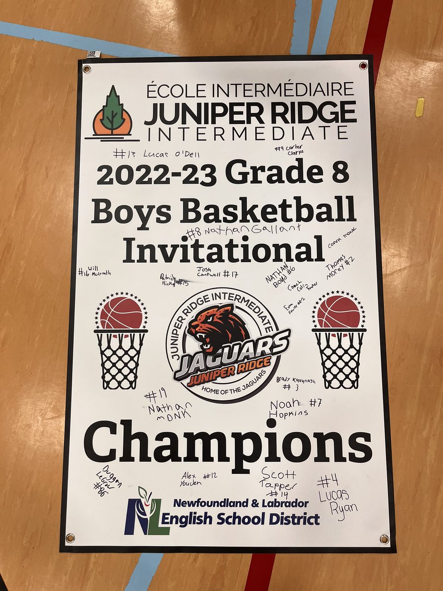 j_monk's tweet photo. 2022-2023 Grade 8 Invitational Champions! 
@JRIAthletics @bballmonk @JuniperRidgeNL https://t.co/mZV5DlOFgt