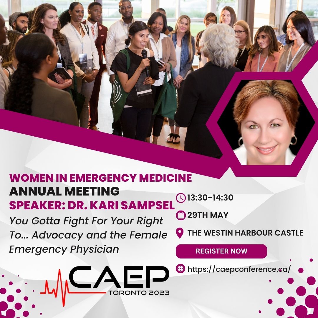 Don't miss Dr. Kari Sampsel speaking at our upcoming WEM Annual Committee Meeting @CAEPConference on May 29th at 13:30. All our welcome! @KariSampsel #CAEP2023