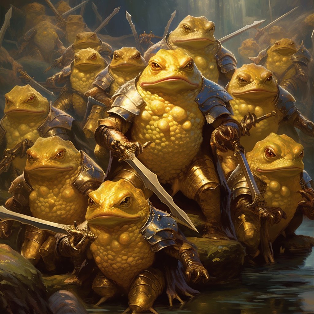 themafiaboss420's tweet photo. Time to join the Toad Knights ⚔️⚔️
to 20k diamond hand toads! 
$turbo https://t.co/mpFwkVwGhA