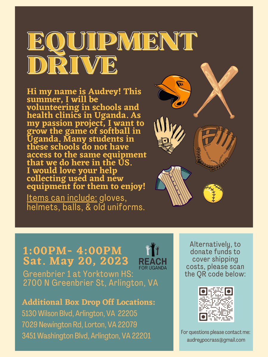 I’m volunteering in schools and health clinics in Uganda this summer! Super excited to grow the game while I’m there! I hope you’ll join me! #beyondthegame @AAHUganda @Yrktwnsftball @Firebirds_Sable @ignite_baseball @ImpactRetweets @LegacyLegendsS1 @Los_Stuff @ExtraInningSB