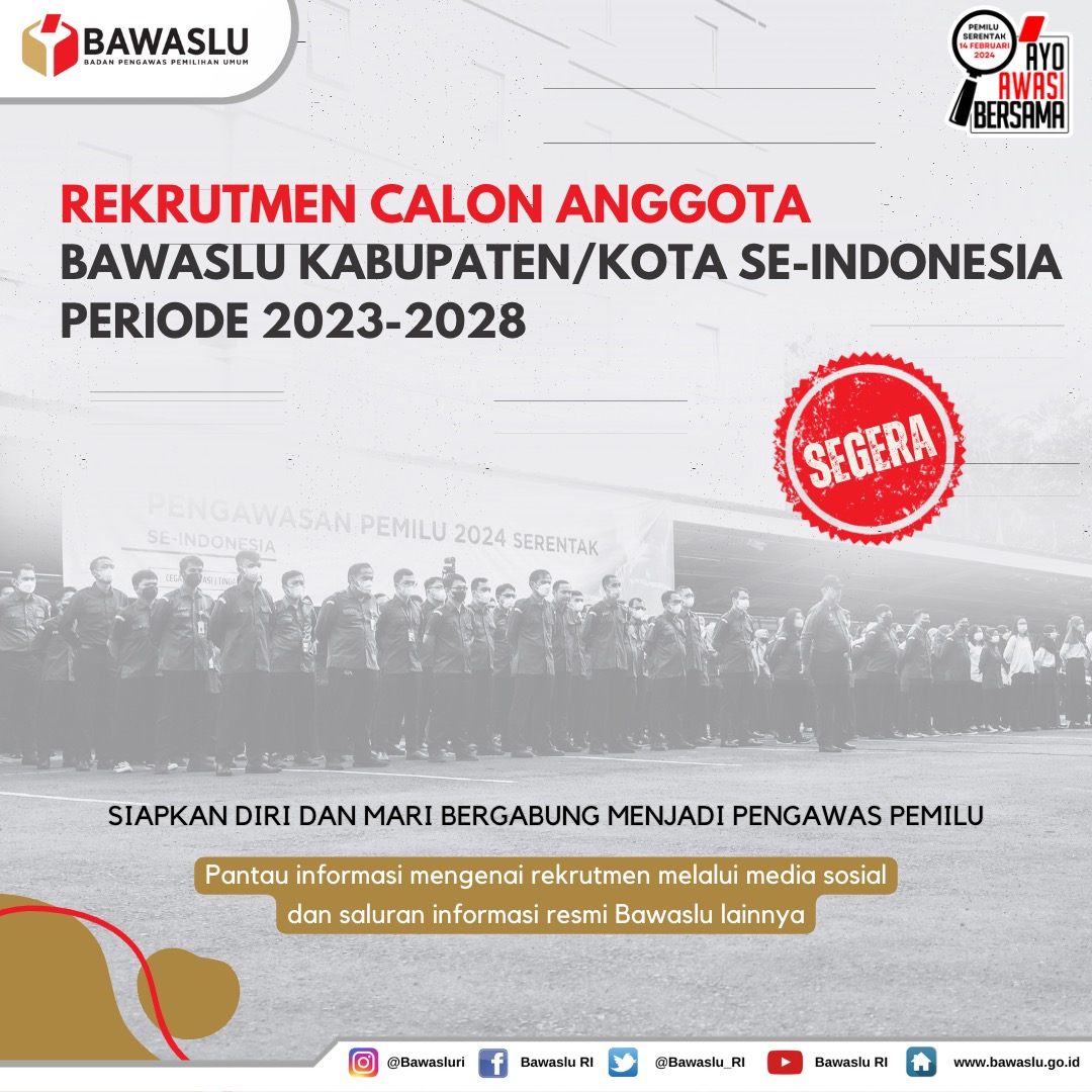 bawaslu_RI's tweet photo. Ini yang sudah ditunggu kan, #SahabatBawaslu ??

Pantau terus media sosial dan website
Bawaslu, ya, Sahabat!

#BawasluMemanggil https://t.co/QBvd1bq6MK
