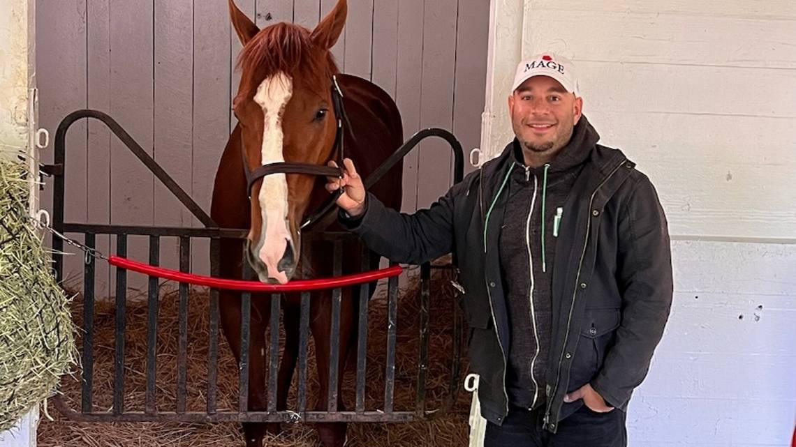 darrenrovell's tweet photo. Ramiro Restrepo, owner of Derby winner Mage:

"This is a game that there's so many successful people that are buying in bulk at the highest end of the sport. And I feel like they have unlimited bullets, and I have a musket. We have a musket, so when we buy, we almost can't miss." https://t.co/YW7LJXoAZQ
