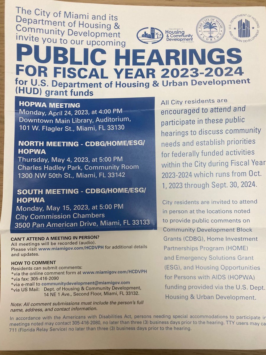 🚨🚨💯💯#LittleHavana #Miami  #publichearings #Education #housing #ClimateAction  #jobs #healthcare