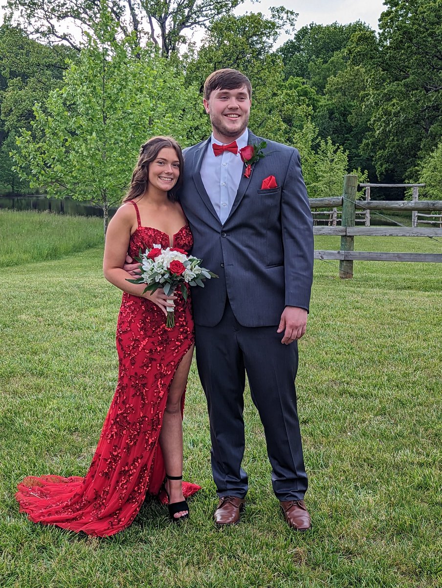 Our baby and his beautiful Prom date, Kenna😊 #HCHSProm2023