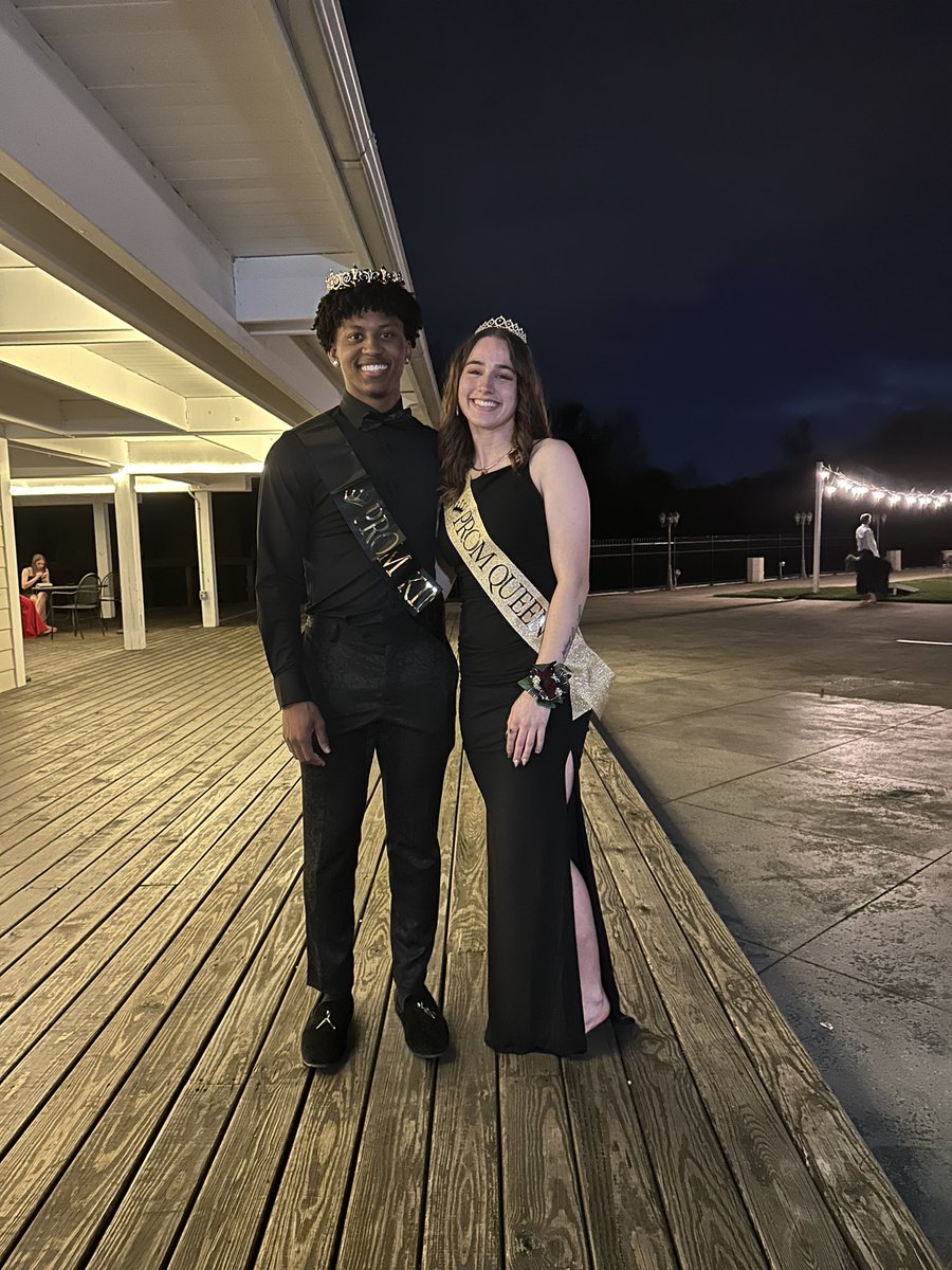 Congratulations to our Prom King and Queen 2023 - Avery Young &amp; Izzy Vimpeny! 
👑 👑❤️🖤
