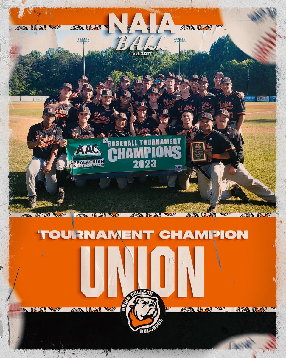 🚨 Union (30-17-1) sweeps through the AAC tournament defeating #3 TWU twice and #19 Bryan in the championship game to punch their ticket to the Opening Round. This is Unions first AAC title since 2006! #NAIABall <a href="/UnionKyBsb/">UCU Baseball</a> <a href="/UnionBulldogs/">#RepTheU</a>