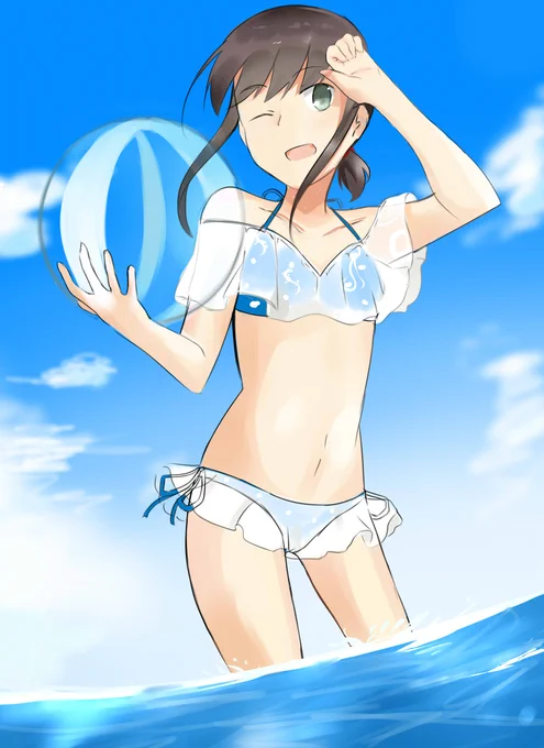 最近暑かったから夏先取り吹雪 #艦これ