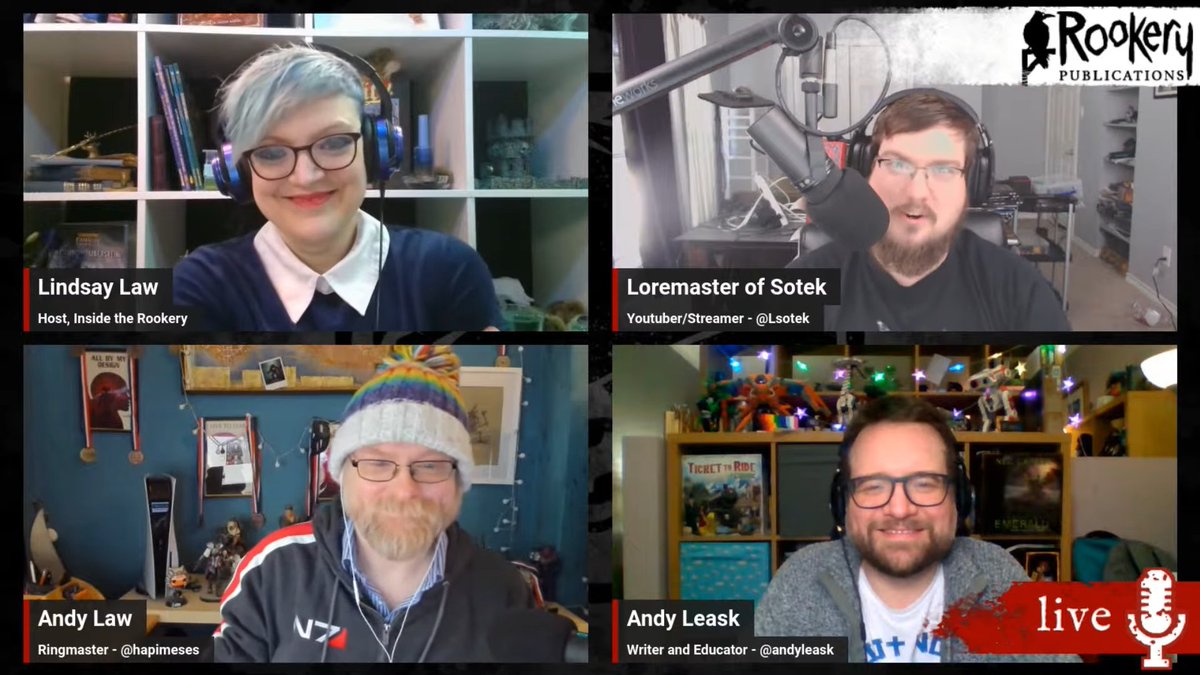 LAWhammering's tweet image. Come watch our very own @LinzerLaw (Alamennowyth), @andyleask (Luitpold), and @Hapimeses (GM) talk with the ever-brilliant @LSotek (Loremaster of Sotek) about streaming about @warhammer stuff.