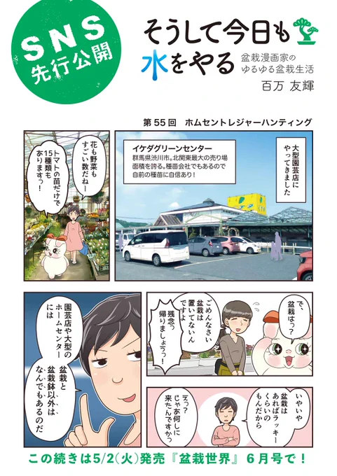 【盆栽世界6月号告知】 樹と共に暮らす生活を提案する盆栽専門誌『 #盆栽世界』最新号は5/4に発売してた! 今回の #水やる はホームセンター。行きつけのホムセンや園芸店があると盆栽ライフ捗りますよねー。本誌メイン特集は「U20の盆栽家たち」。未来しかない! #盆栽 #bonsai