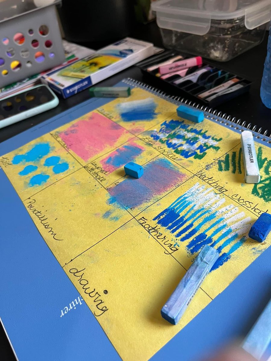 autismsociable's tweet image. Friday Night Sociable Club had some artistic fun last night!! We explored  pastel chalk techniques and how to use them!! 🧡
#autismcreativity 
#autismartist
#autismfun
#autismfriendship