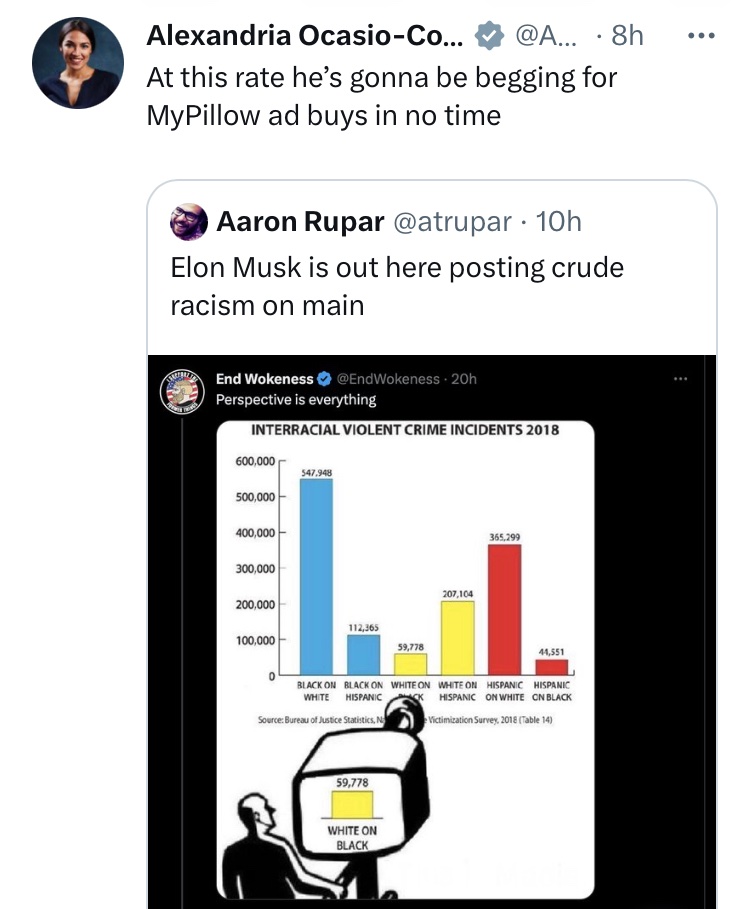 “DOJ statistics are racist” - the left