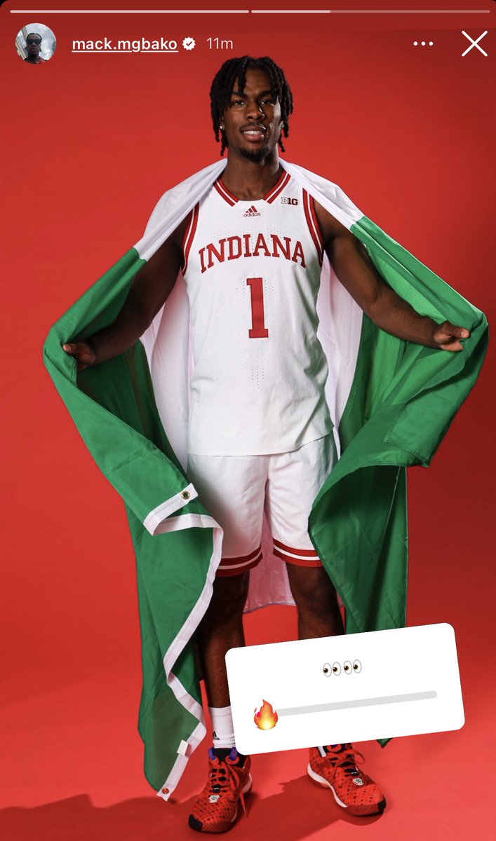 allasley's tweet photo. 2023 5-star Mackenzie Mgbako from his Indiana visit, per his Instagram. #iubb https://t.co/grRvHA2RgD