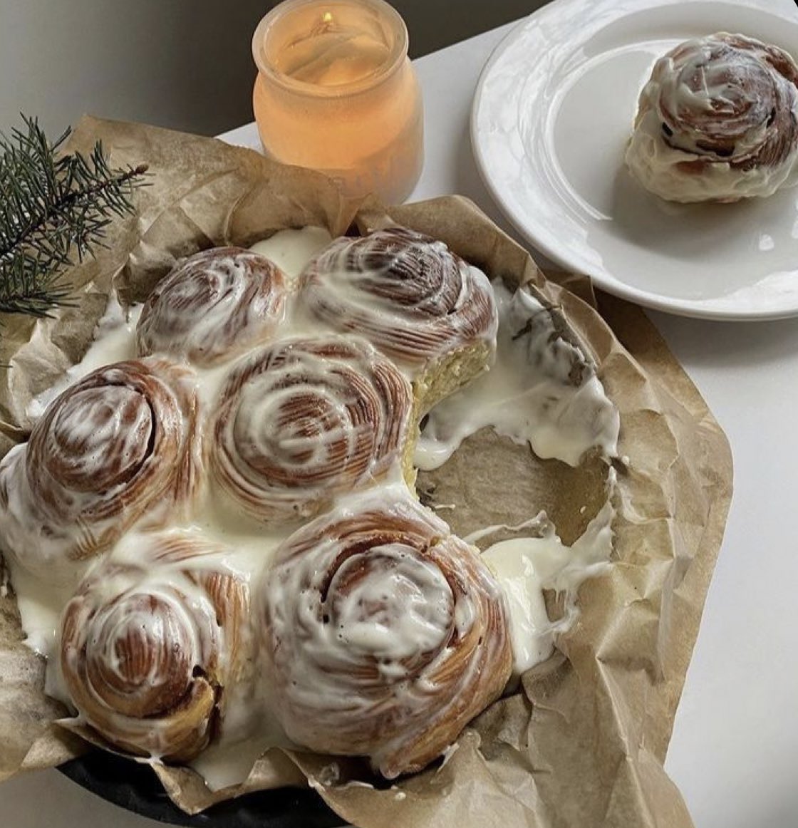—freshly baked cinnamon rolls