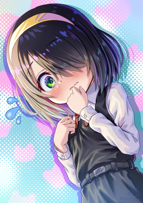 事情を知らない転校生がグイグイくる。西村茜 #イラスト #転校生がグイグイくる