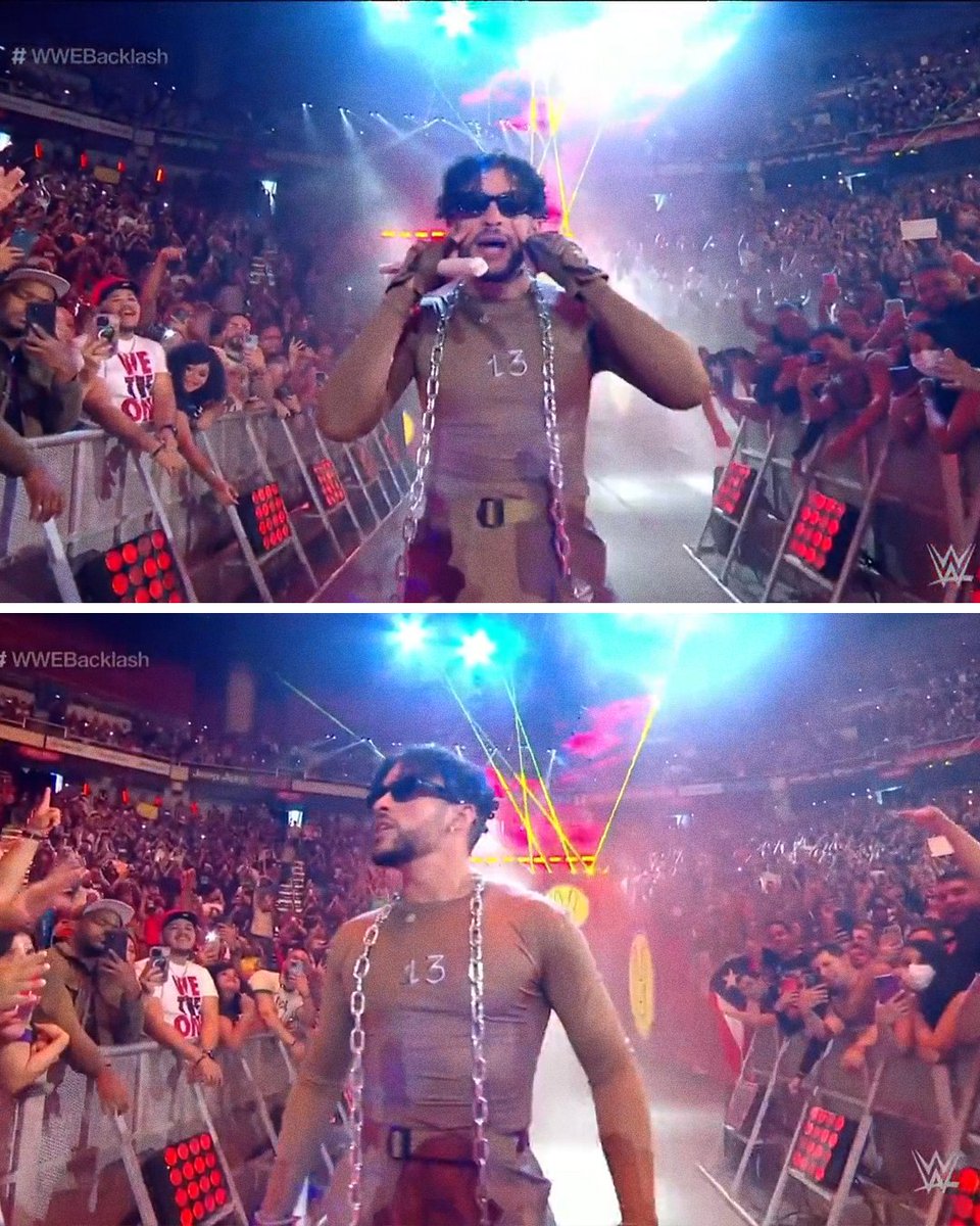 BAD BUNNY'S ENTRANCE AT WWE BACKLASH IN PUERTO RICO 🔥🤩