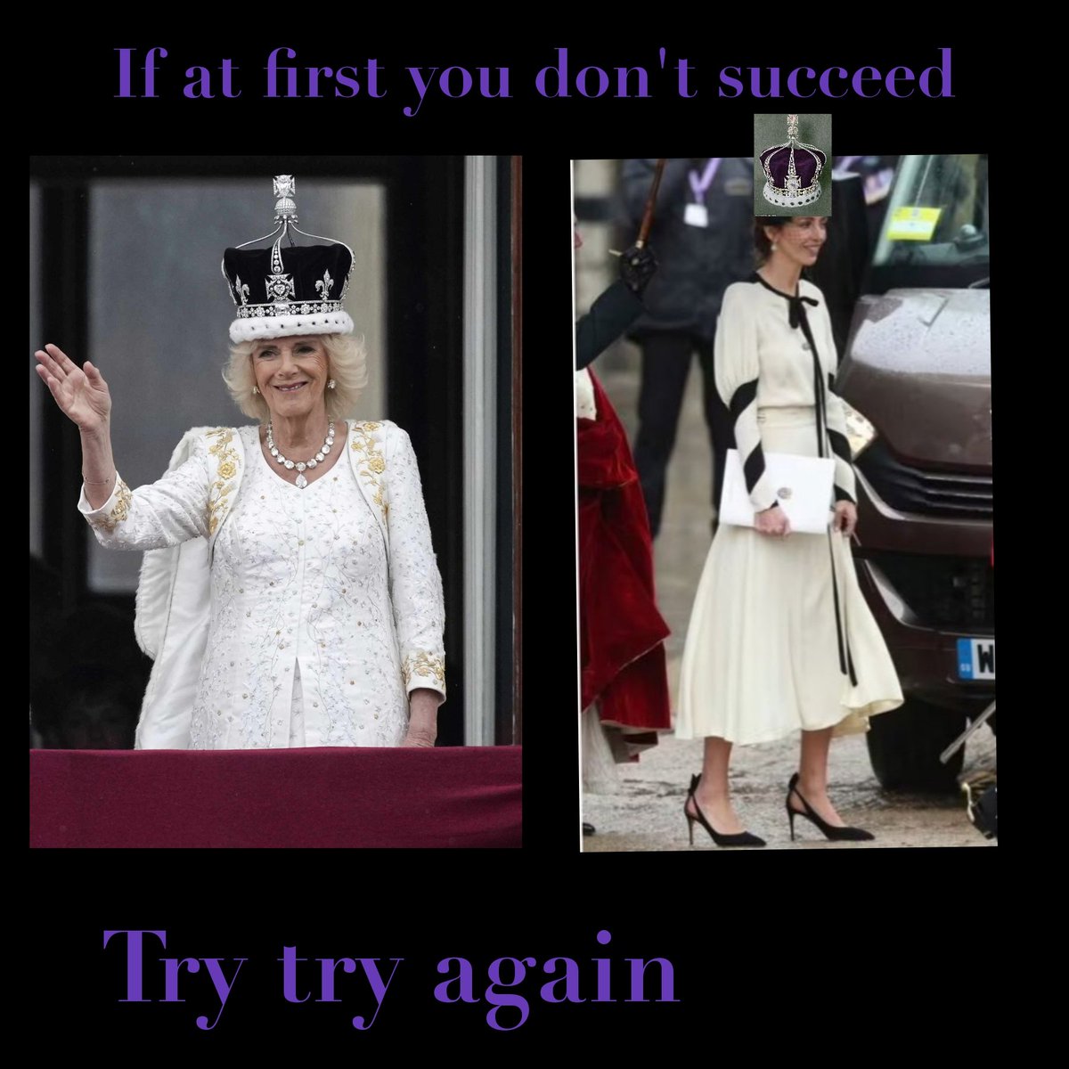 Bleuteardp's tweet image. If the #Coronation has shown us anything...its that #SideChicks do come out on top.
Keep trying #rosehanbury 
@KensingtonRoyal  is his fathers son and if its possible for @RoyalFamily Charles and #CamillatheHomewrecker 
Its possible for you too. 
You just might have a chance